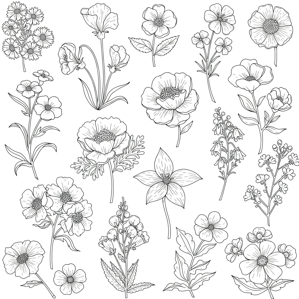 flower flowers coloring page