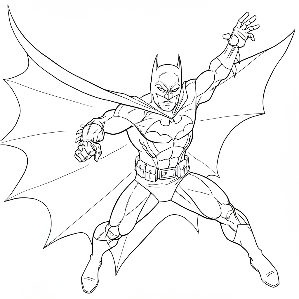 dla akcyjnej kolorowanki z batmanem