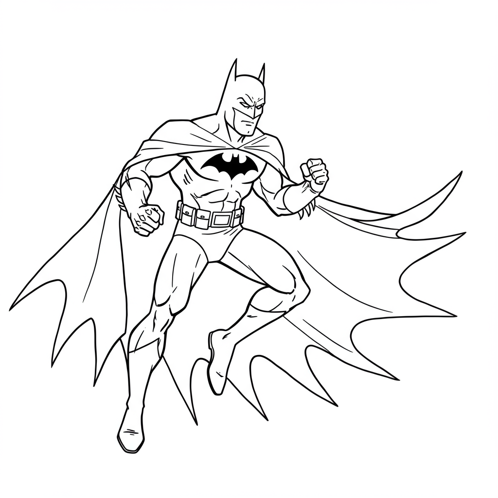 dla kreskówkowej kolorowanki z batmanem