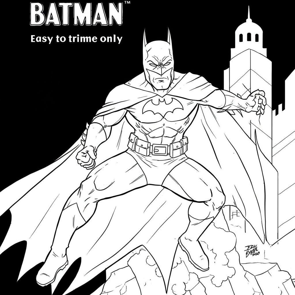 dla łatwej kolorowanki z batmanem
