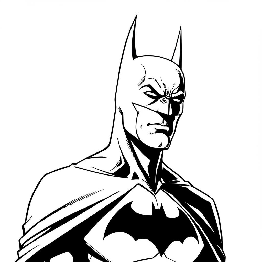 dla portretowej kolorowanki z batmanem