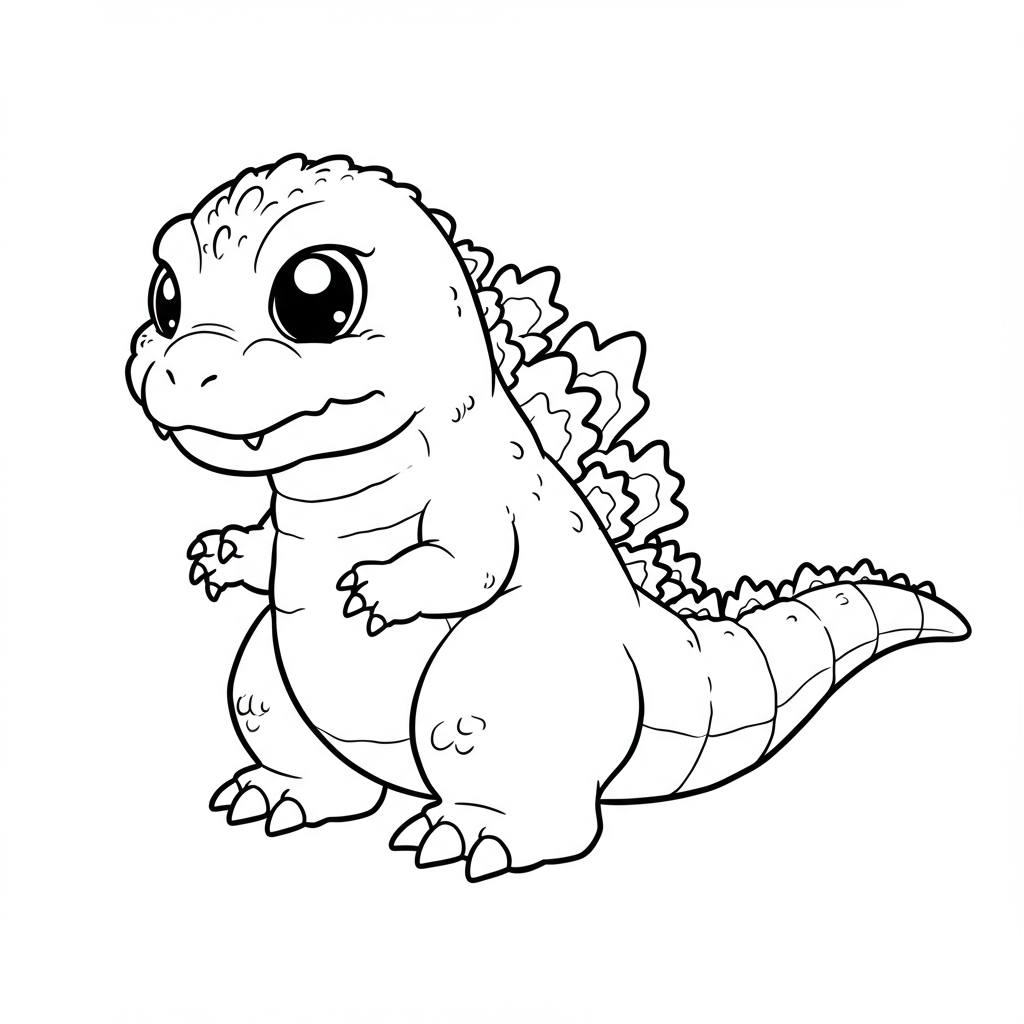 Godzilla Baby-Malvorlage