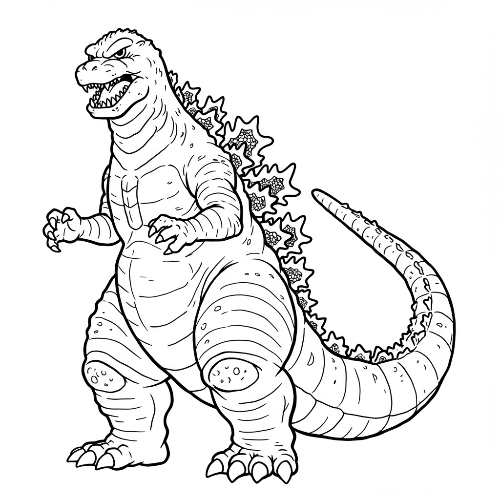 Godzilla Cartoon-Malvorlage