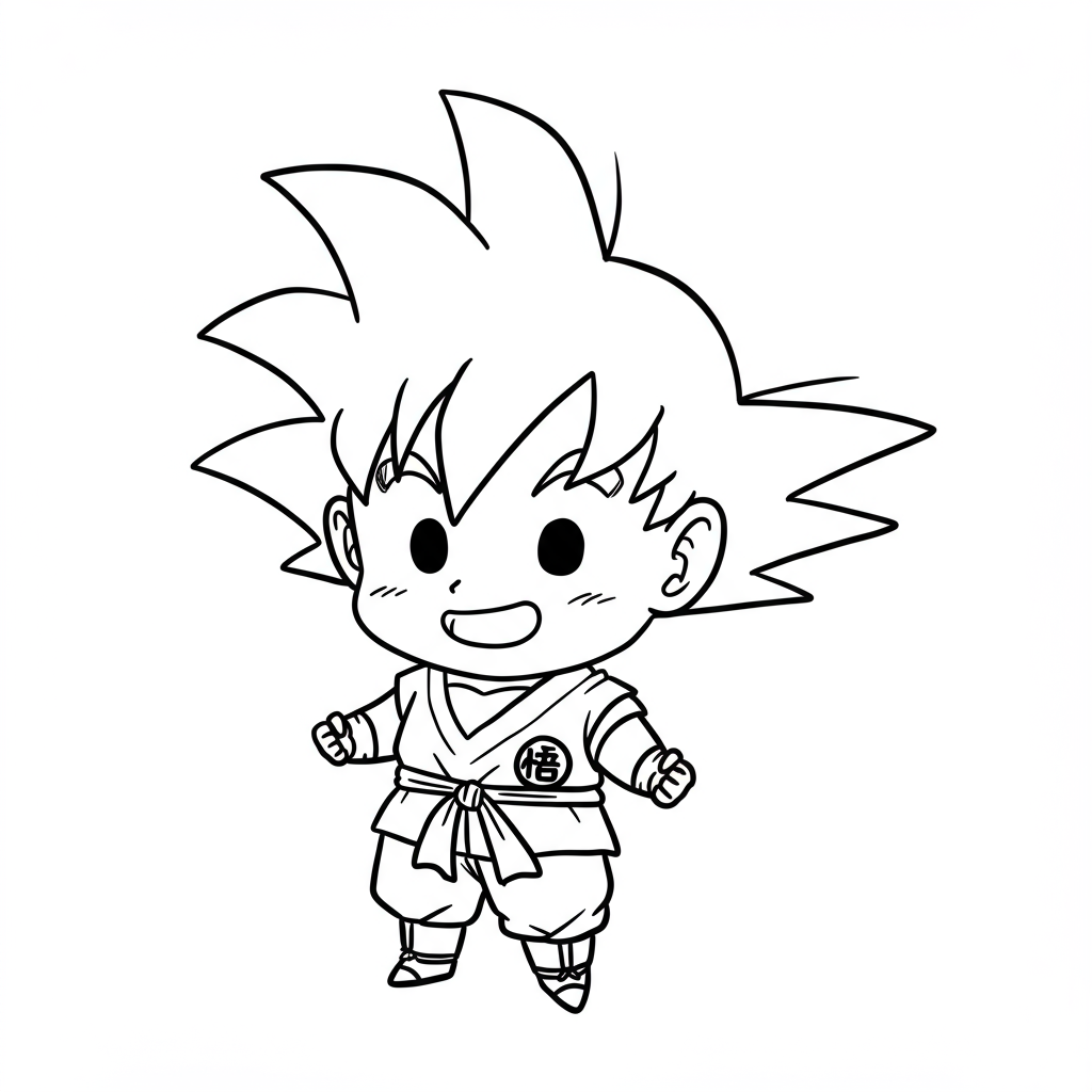 goku cute coloring page