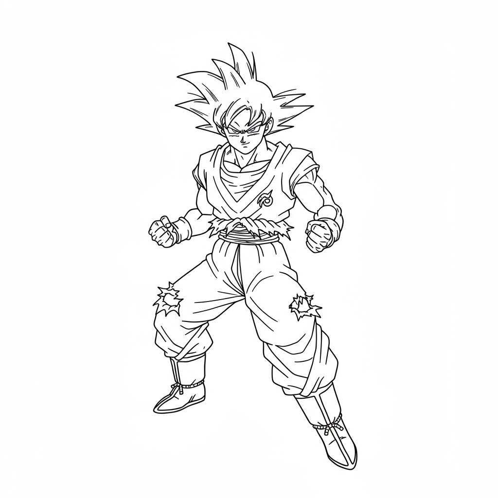 goku pattern coloring page