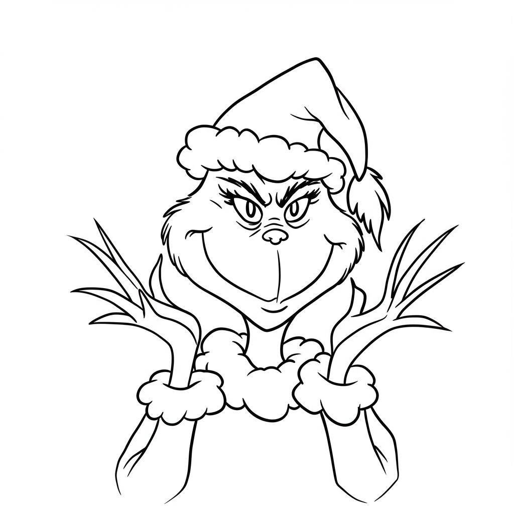 grinch abstract coloring page