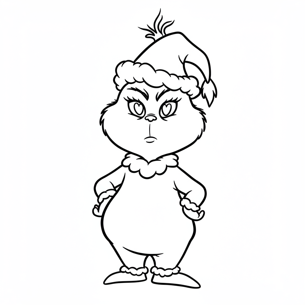 grinch baby coloring page