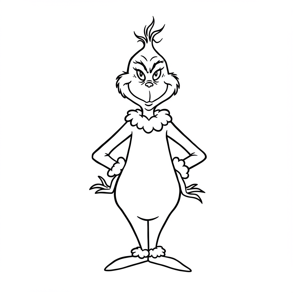 grinch cartoon coloring page