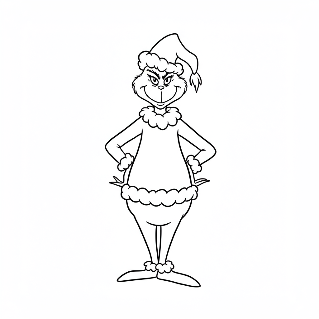 grinch decorative coloring page