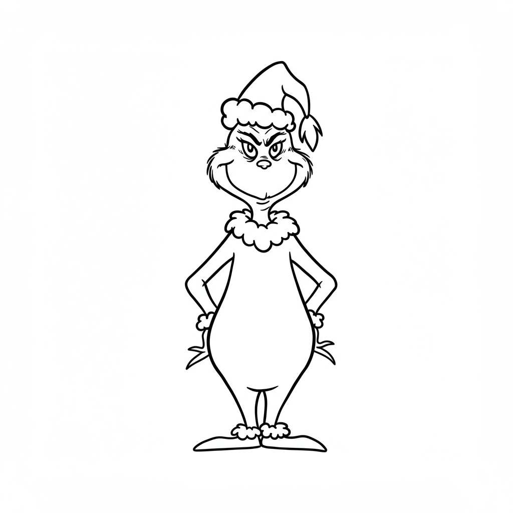 grinch easy coloring page