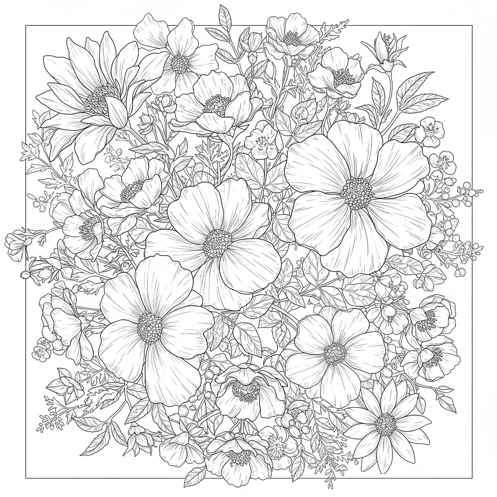 harry potter flowers coloring page