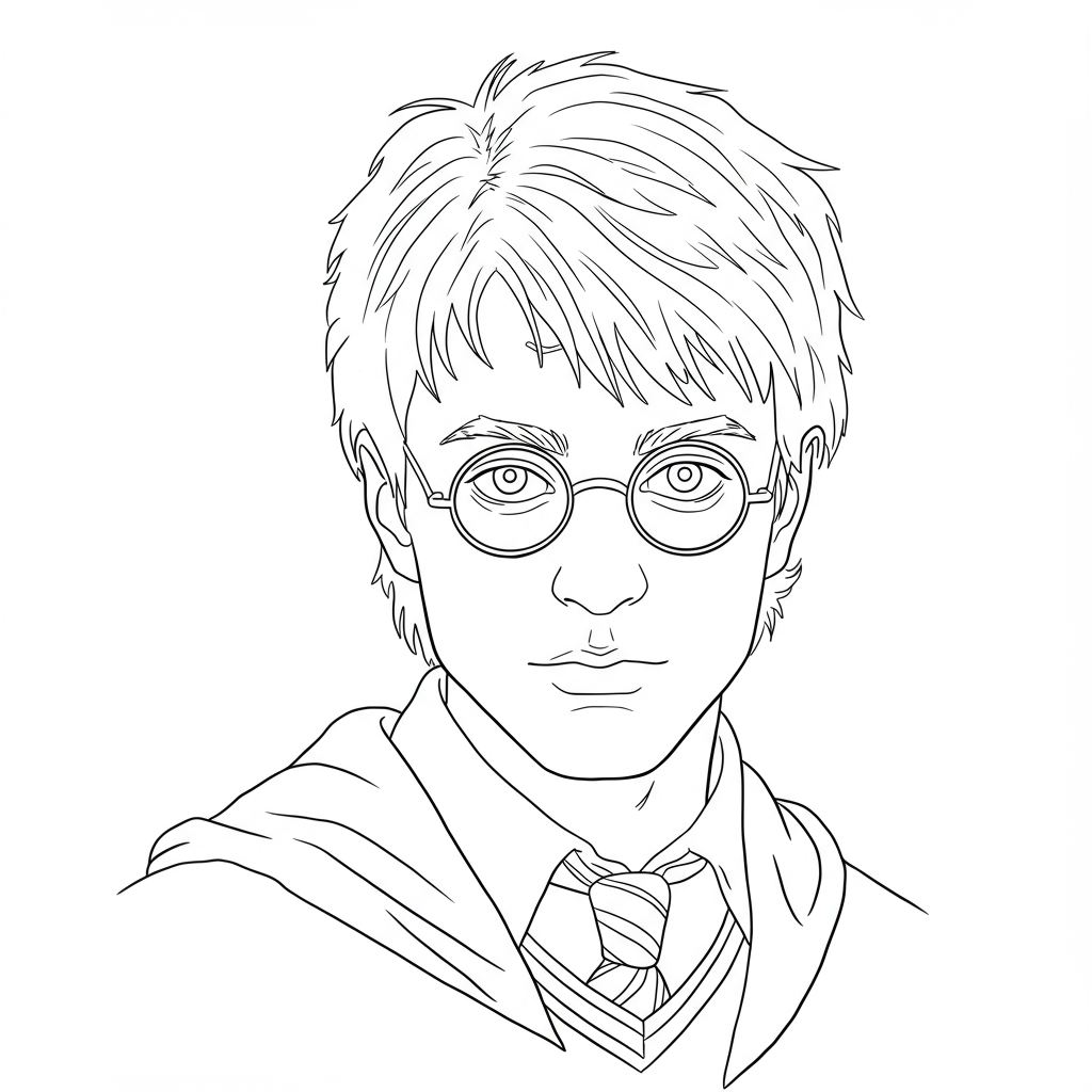 harry potter portrait coloring page
