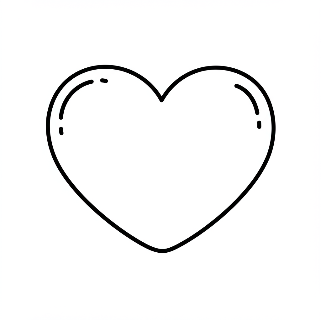 heart cartoon coloring page