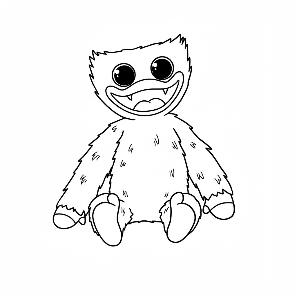 huggy wuggy baby coloring page
