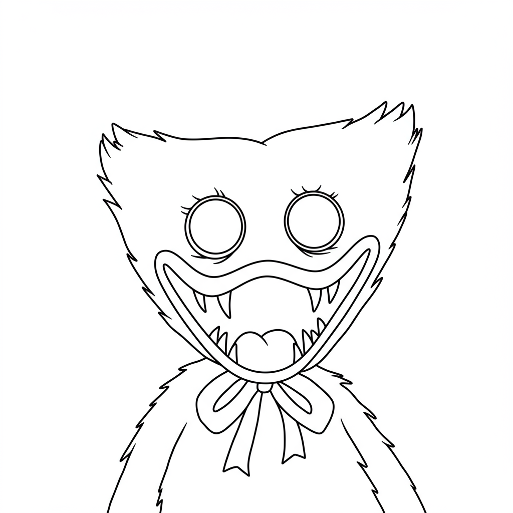 huggy wuggy portrait coloring page