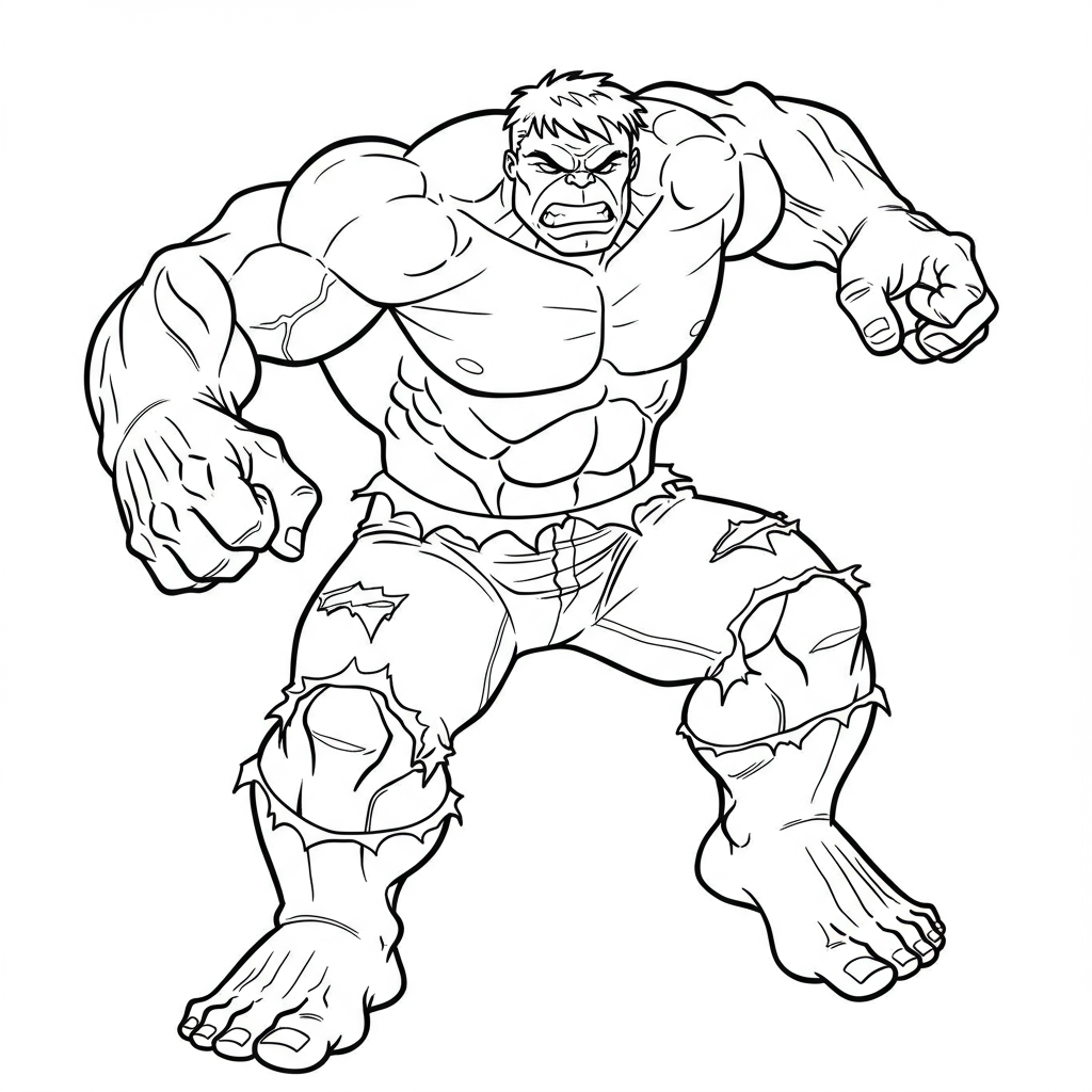 hulk disegni da colorare cartone animato