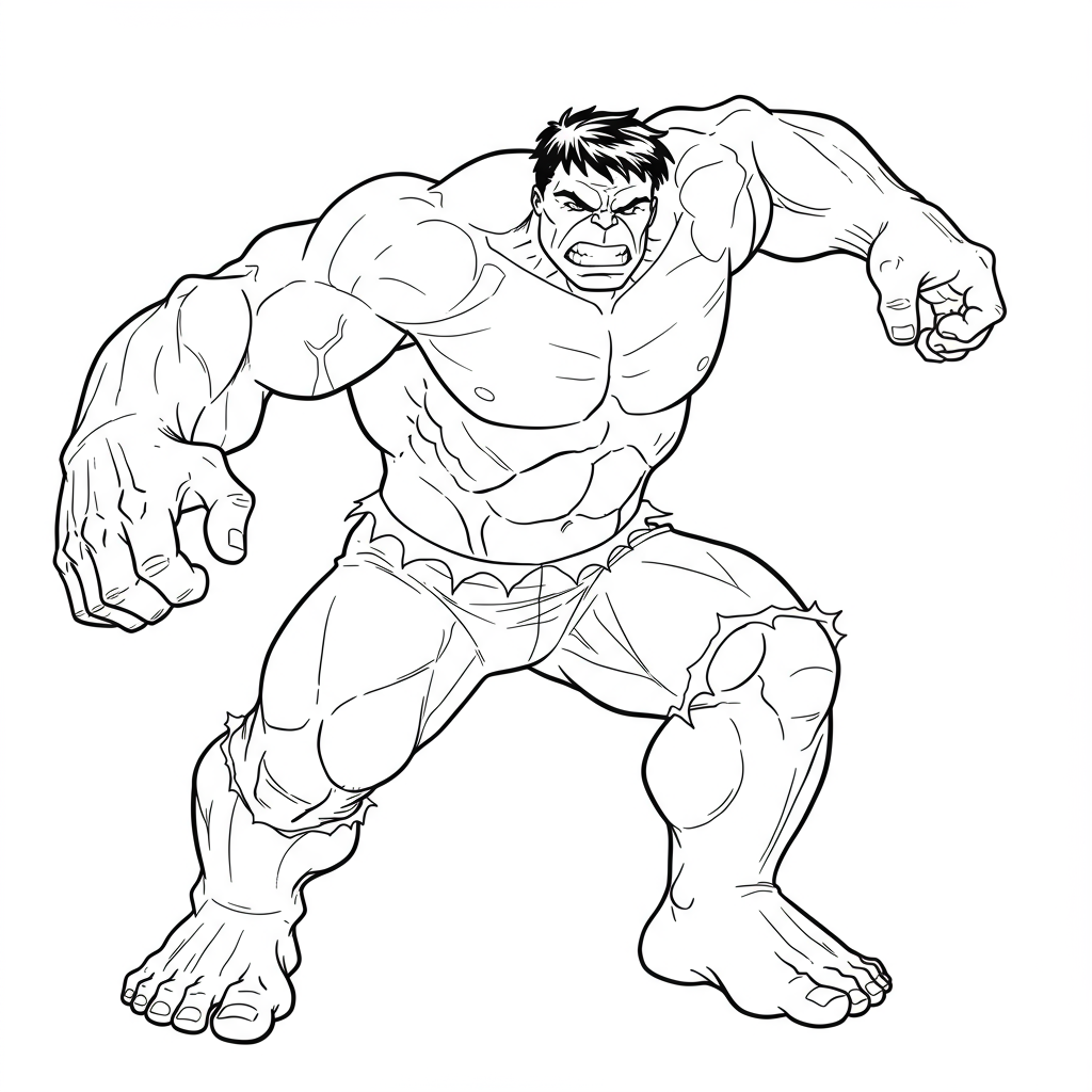 hulk disegni da colorare decorativo