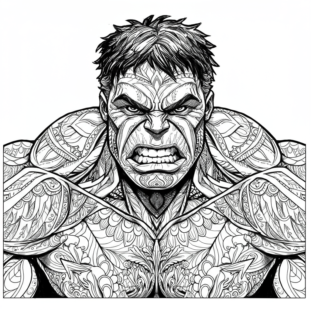 hulk disegni da colorare mandala