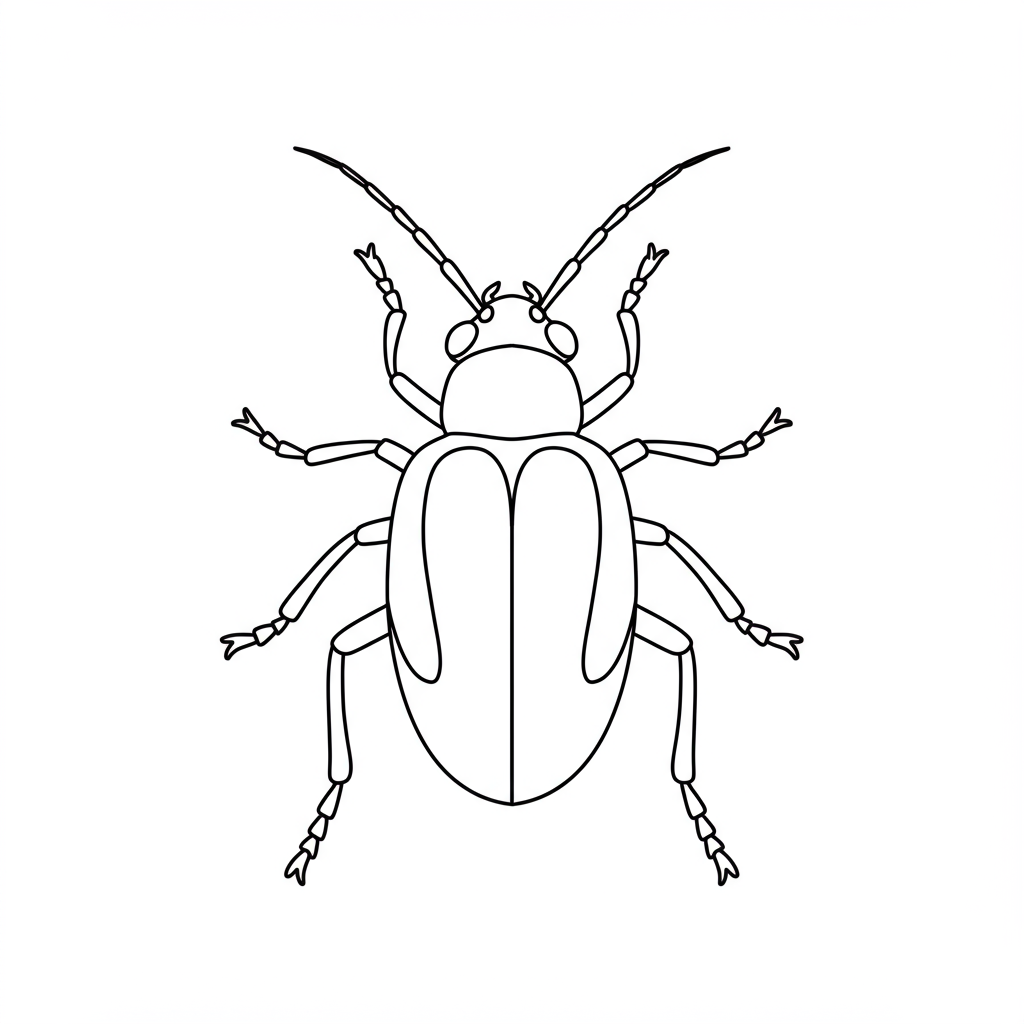insect easy coloring page