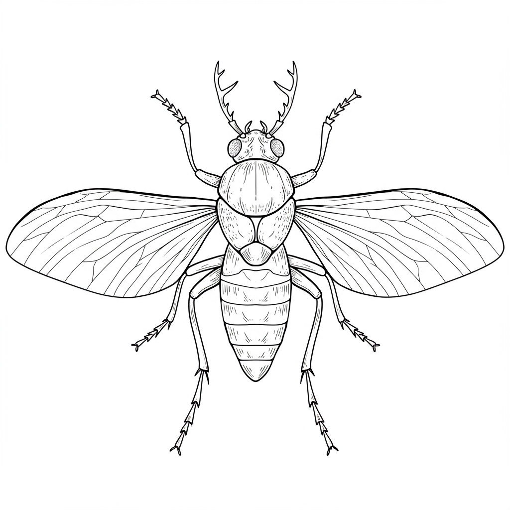 insect educational coloring page