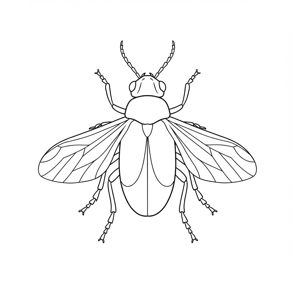 insect simple coloring page