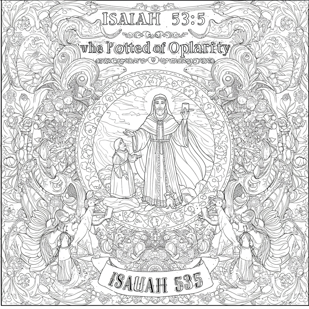 isaiah 53:5 disegni da colorare dettagliati