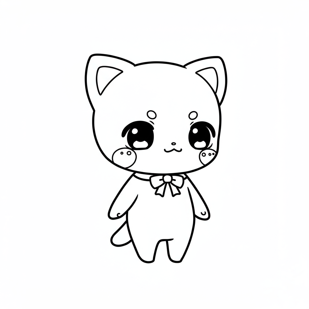 kawaii sevimli boyama sayfası