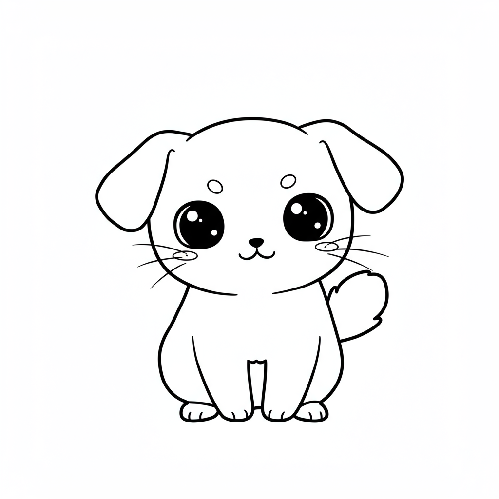 kawaii kolay boyama sayfası