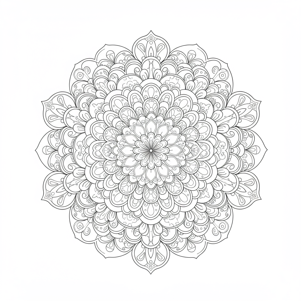 kawaii mandala boyama sayfası