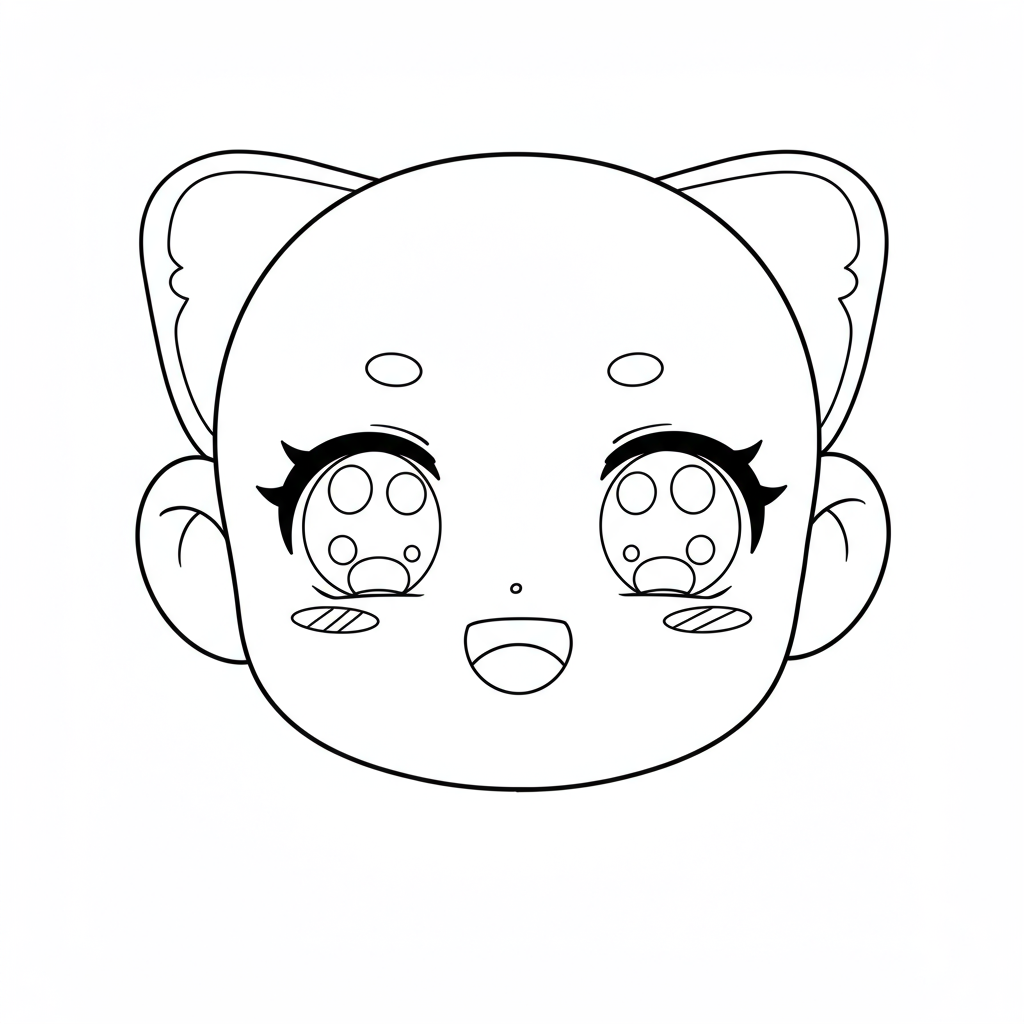 kawaii portre boyama sayfası