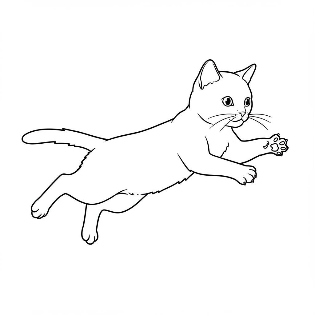 kedi yavrusu aksiyon boyama sayfası