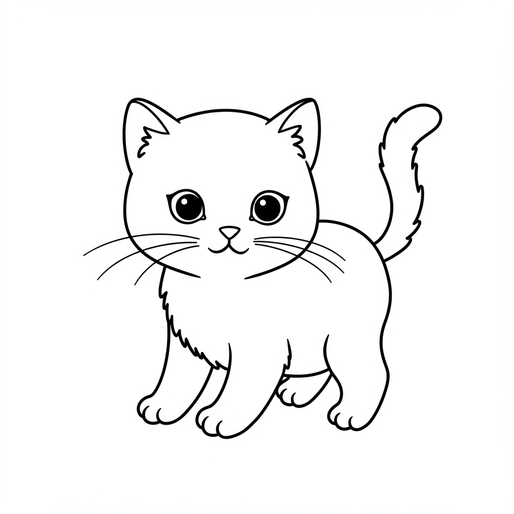 kedi yavrusu dekoratif boyama sayfası