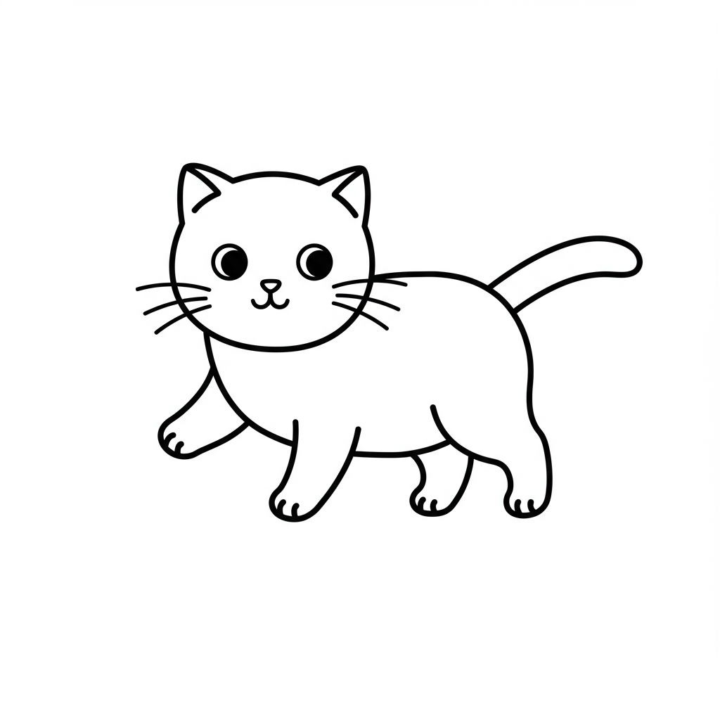 kedi yavrusu kolay boyama sayfası