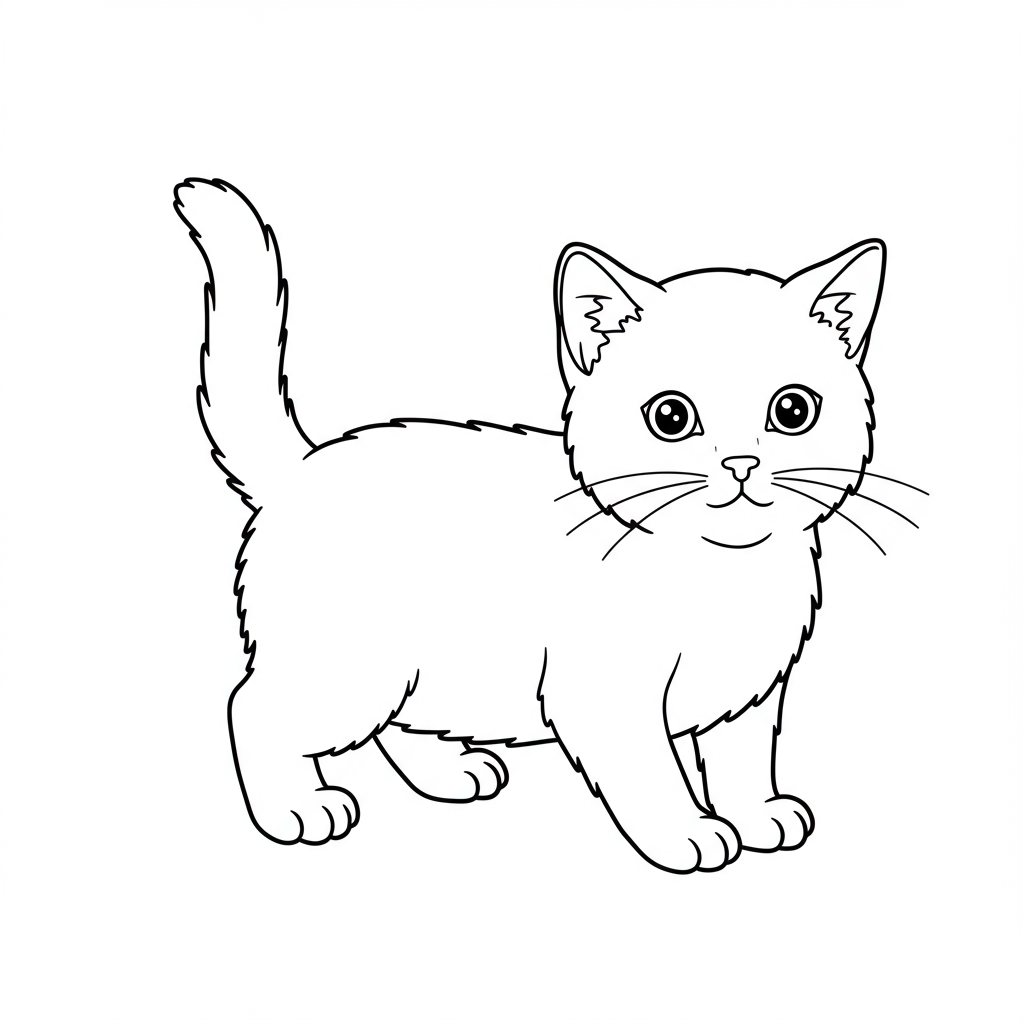 kitten educational coloring page