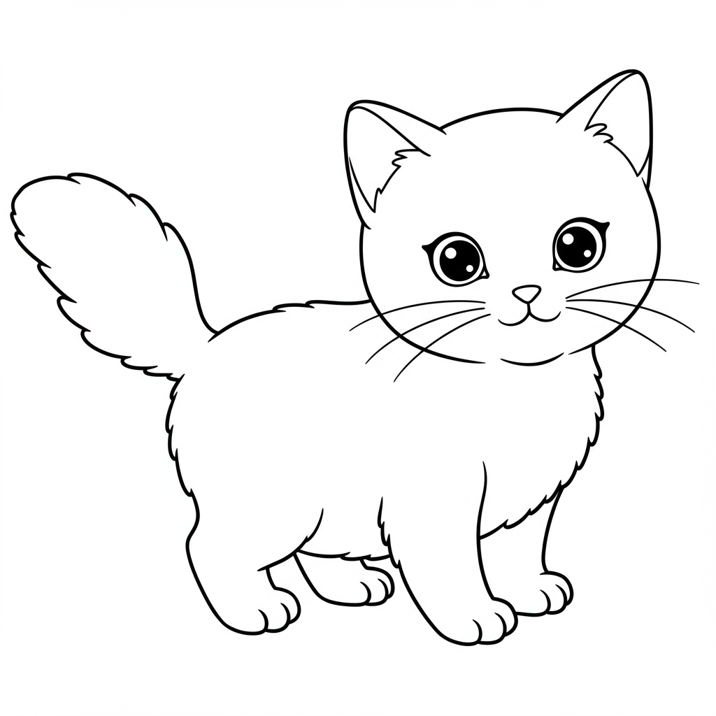 kedi yavrusu eğitici boyama sayfası