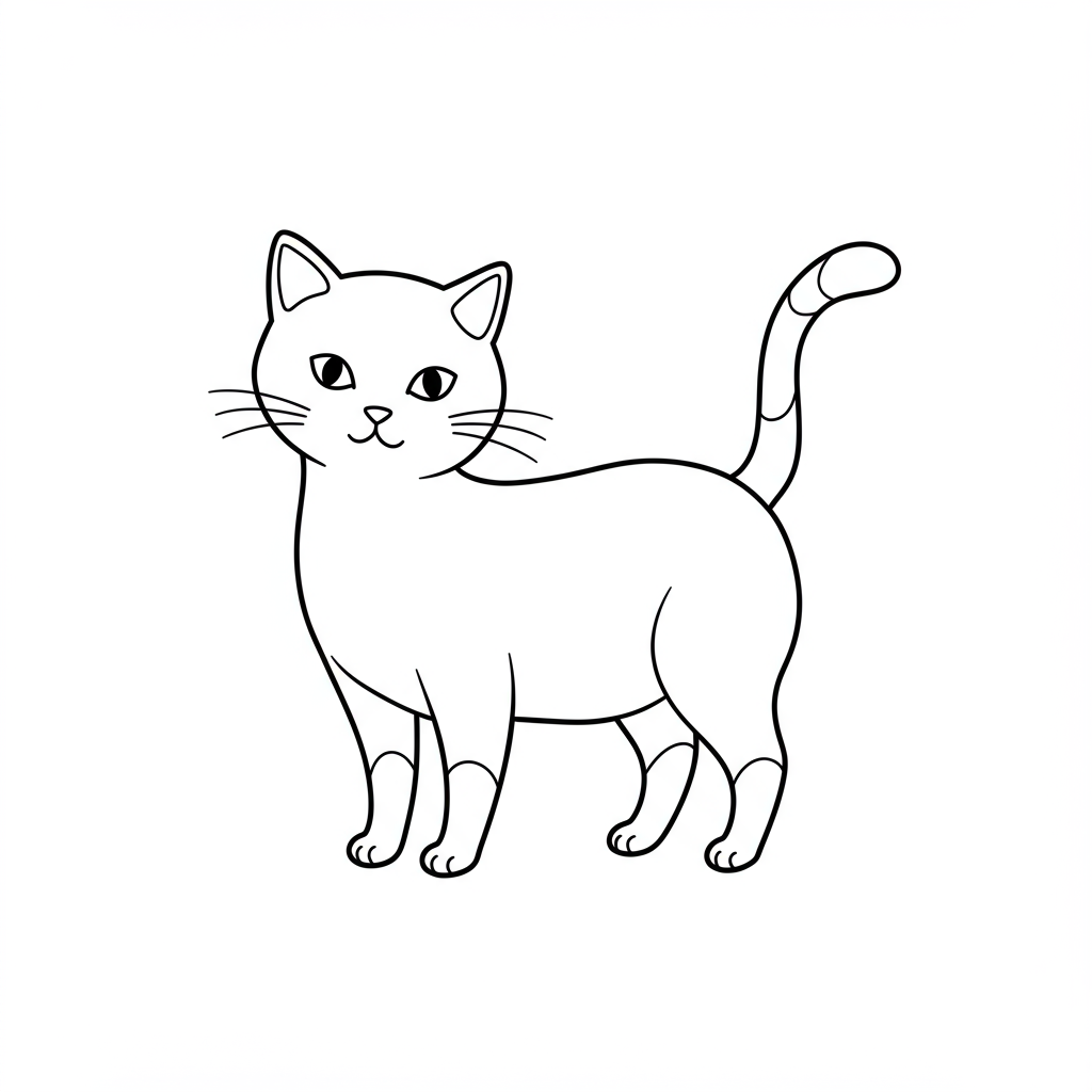 kitty abstract coloring page