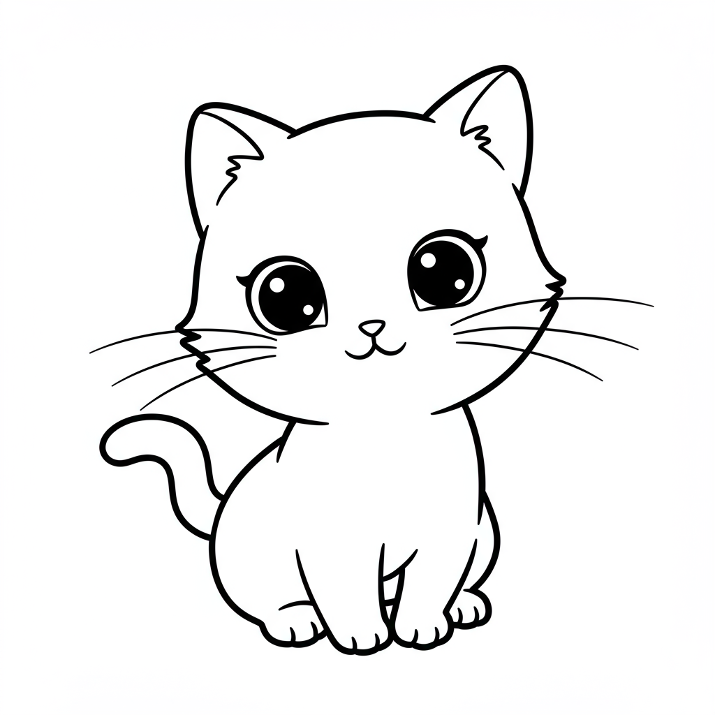 kitty baby coloring page