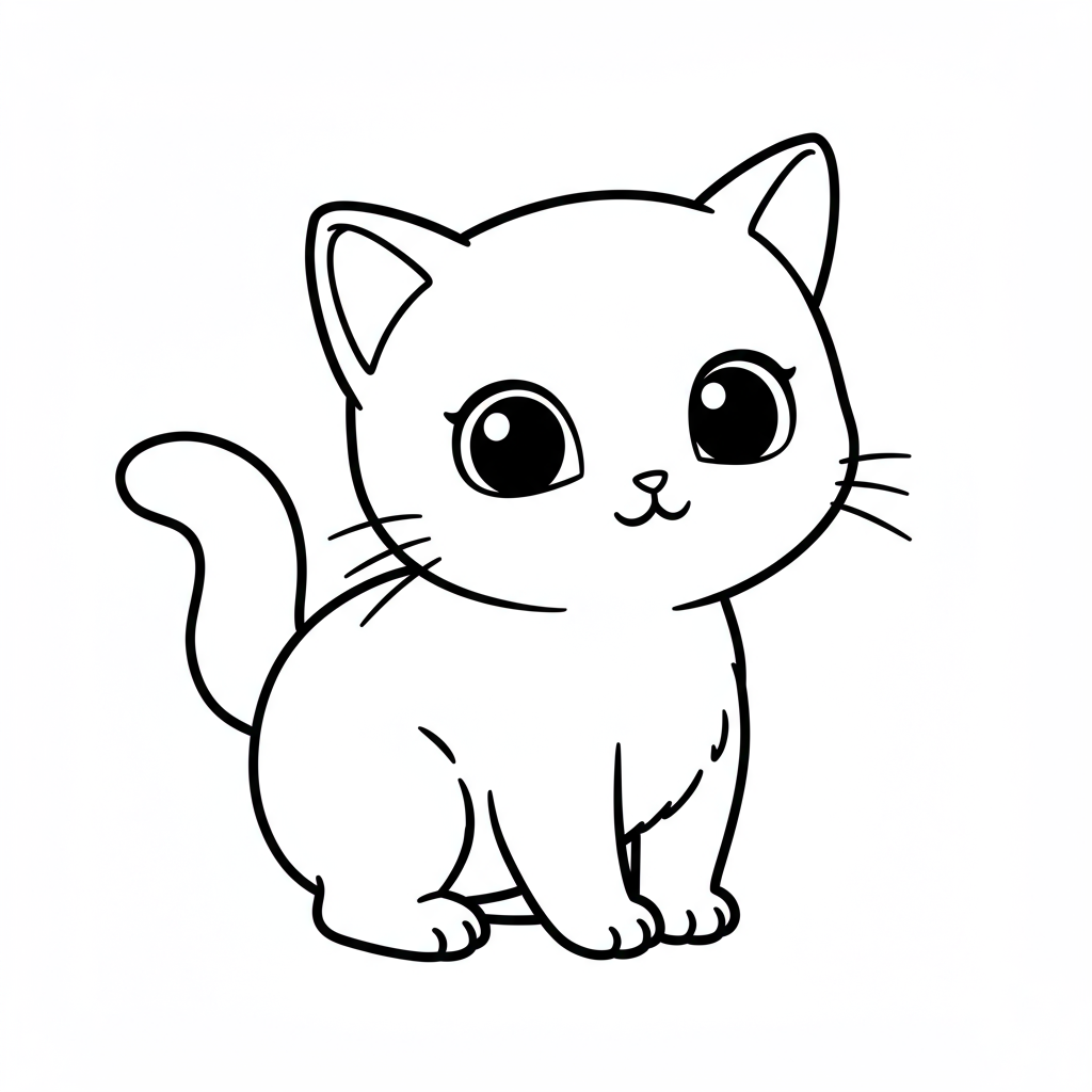 kitty baby coloring page