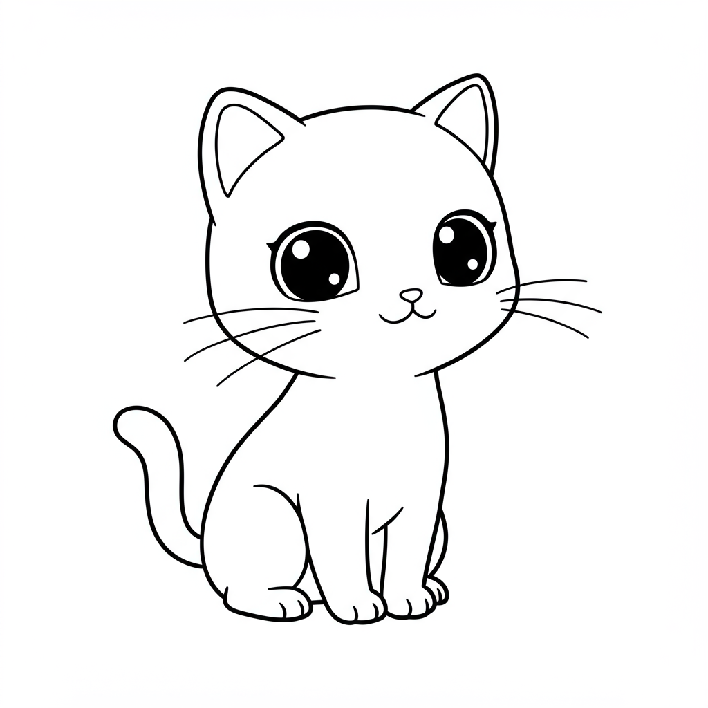 kitty cartoon coloring page