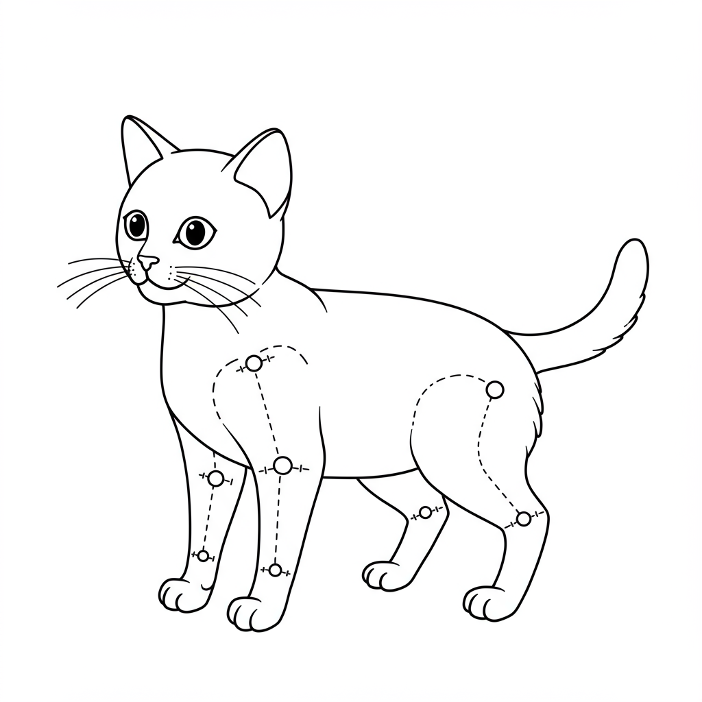 kitty educational coloring page