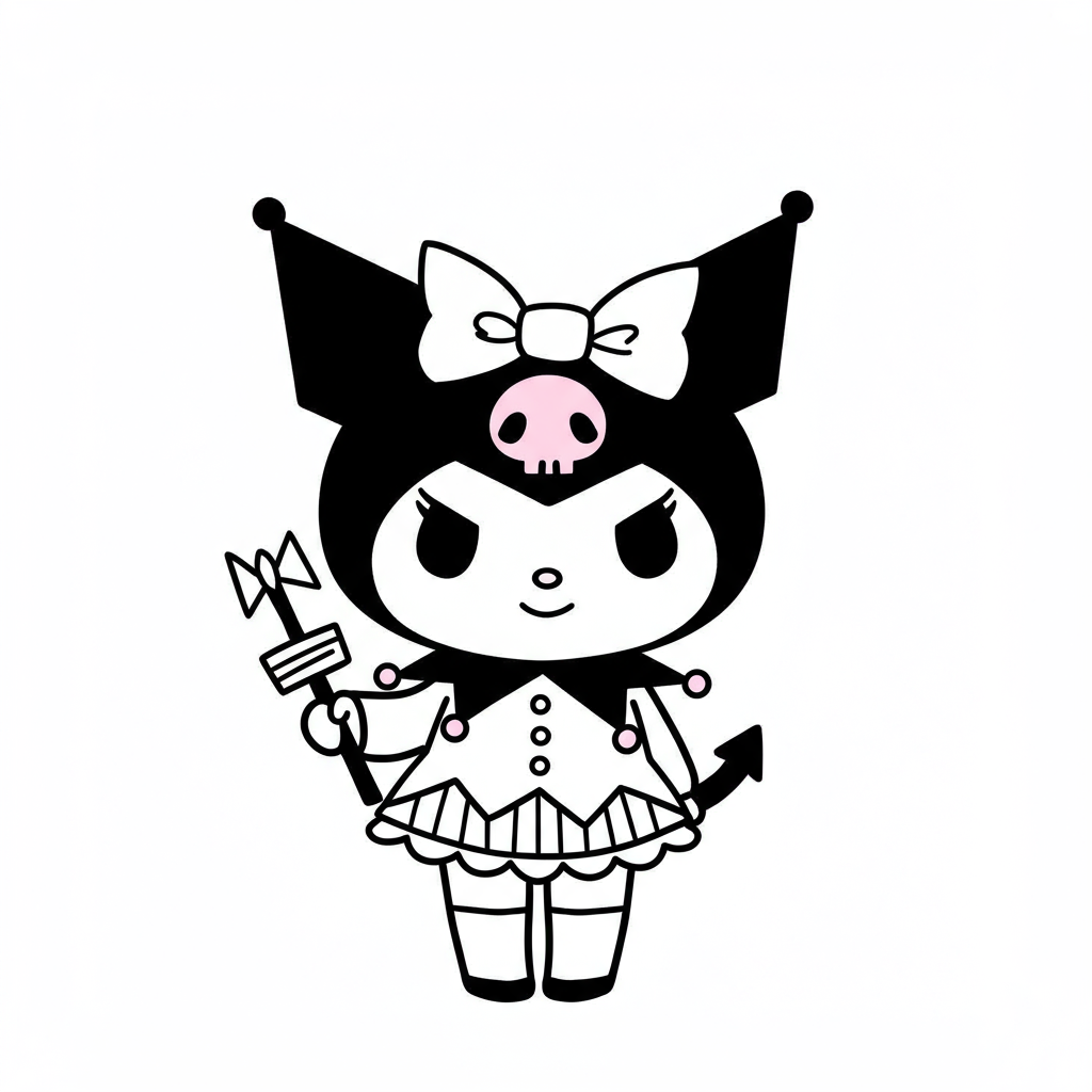 kuromi abstract coloring page