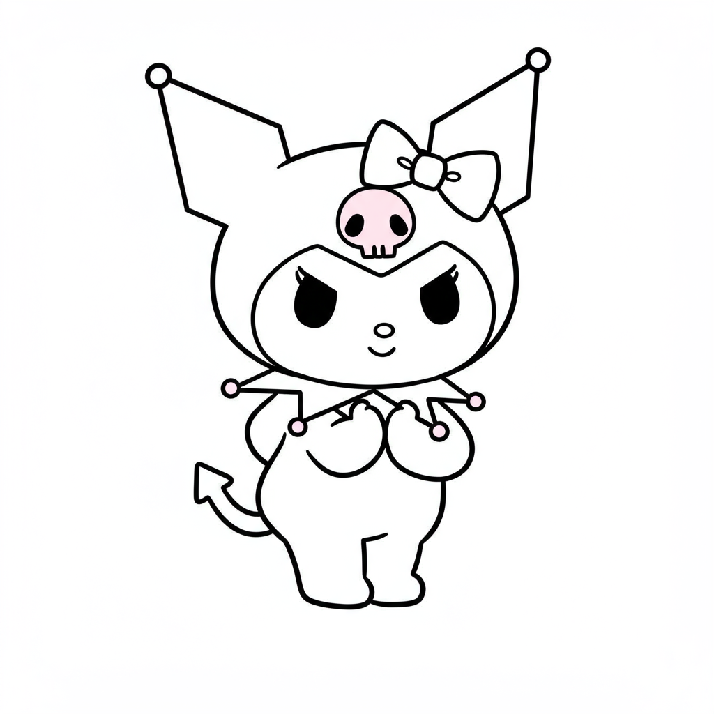 kuromi decorative coloring page