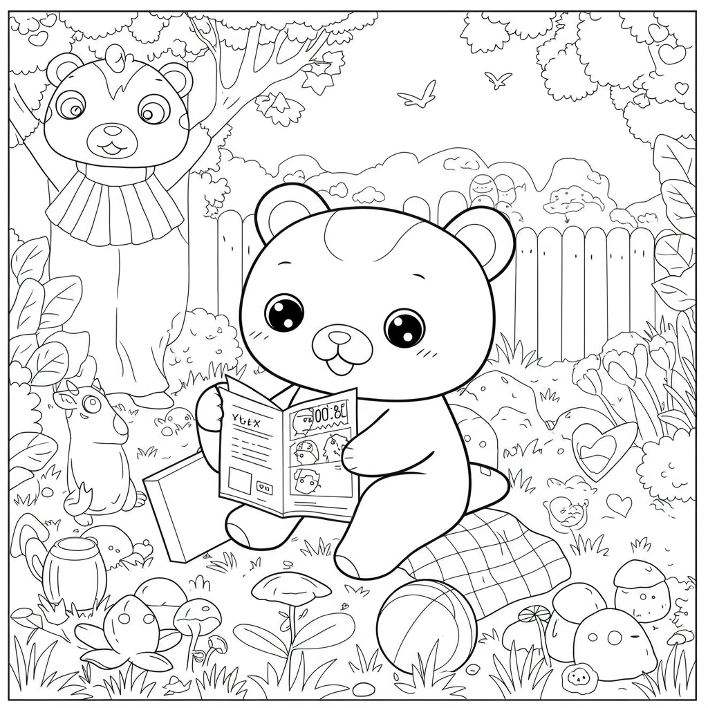 labubu  website educational coloring page