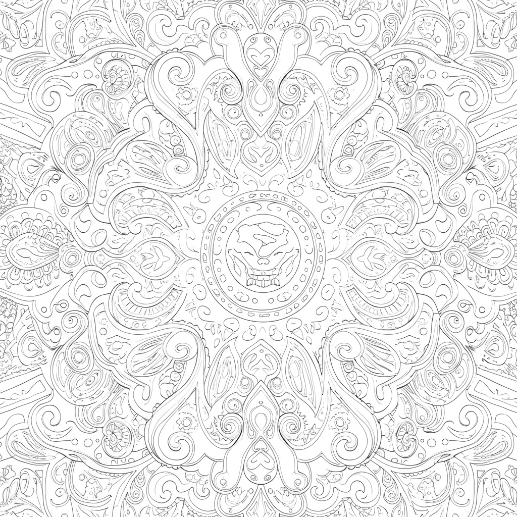 labubu  website pattern coloring page