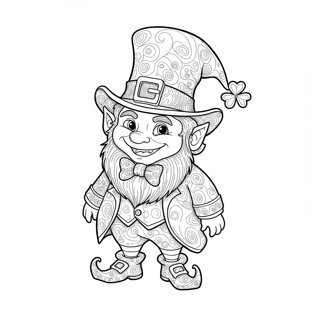 leprechaun disegni da colorare astratto