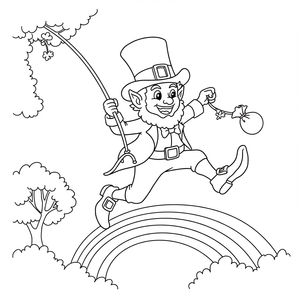 leprechaun disegni da colorare azione