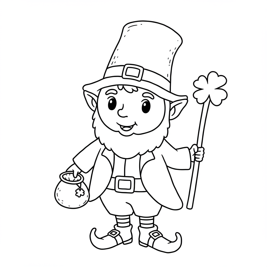 leprechaun disegni da colorare carino
