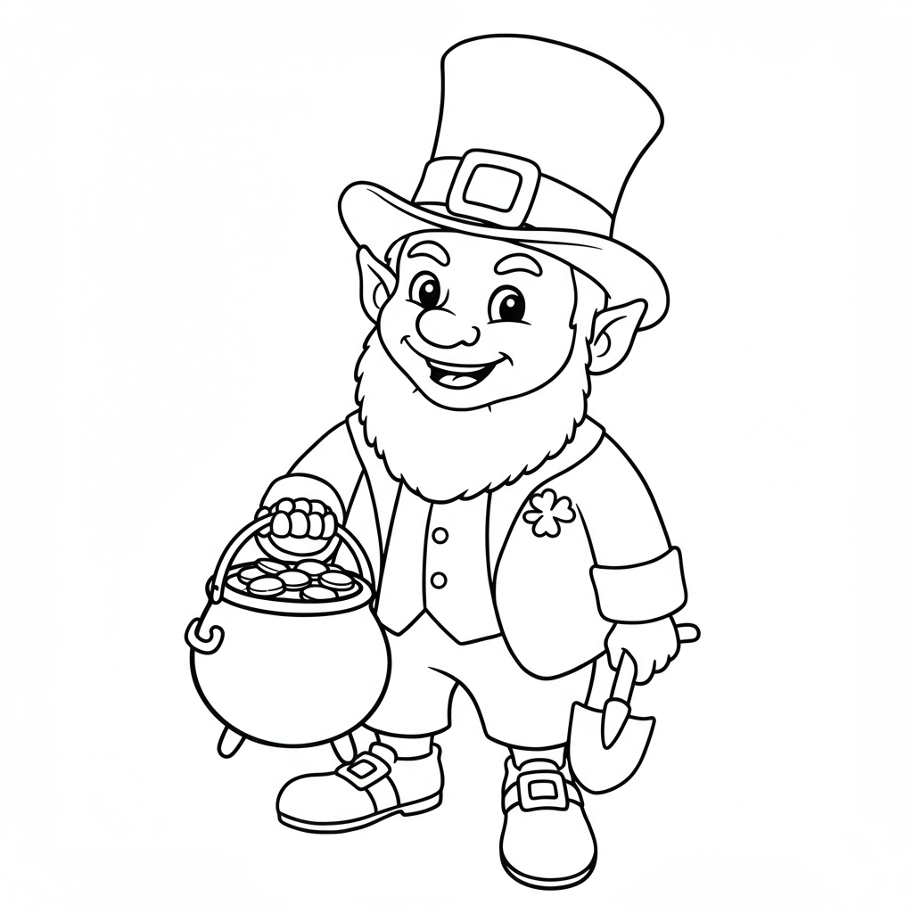 leprechaun disegni da colorare educativo