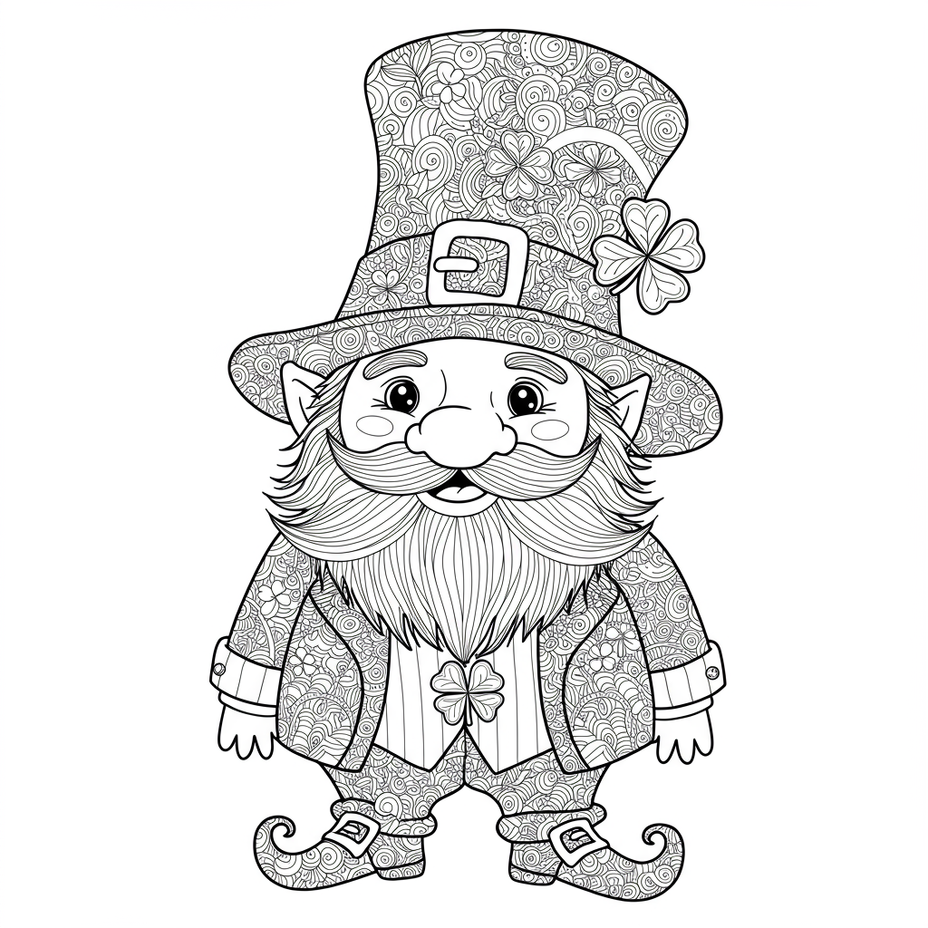 leprechaun disegni da colorare motivo