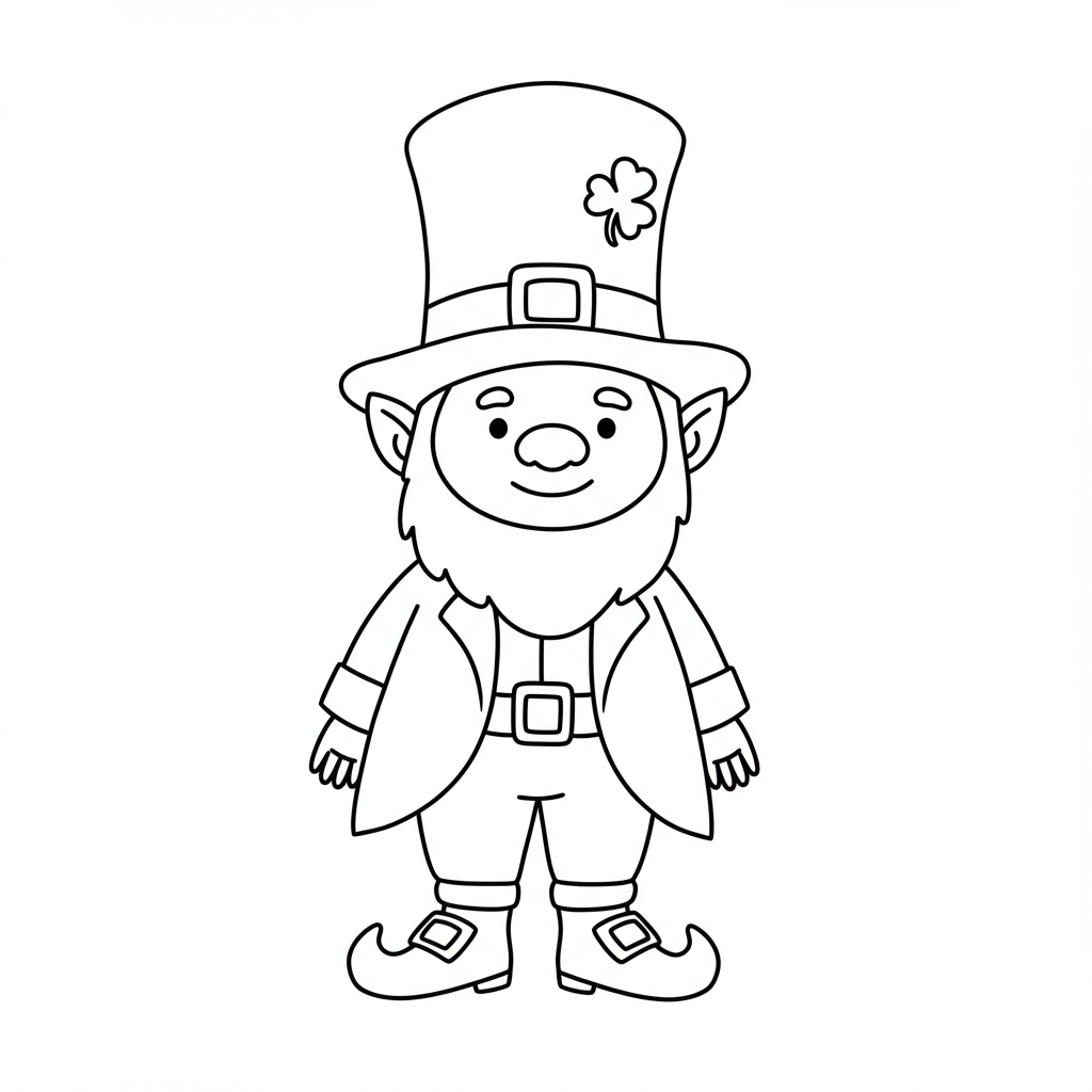 leprechaun disegni da colorare semplice